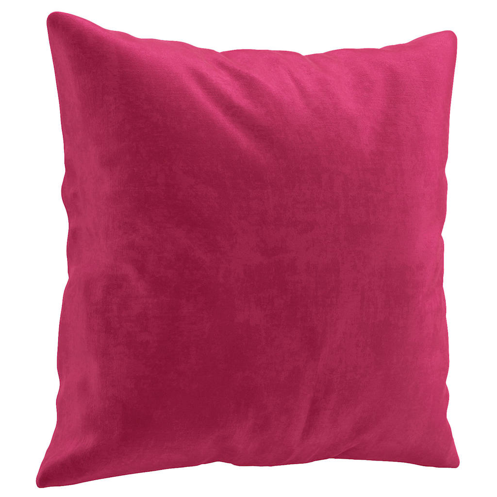 vidaXL 2-osobowa sofa z poduszkami, winna czerwień, 140 cm, aksamit