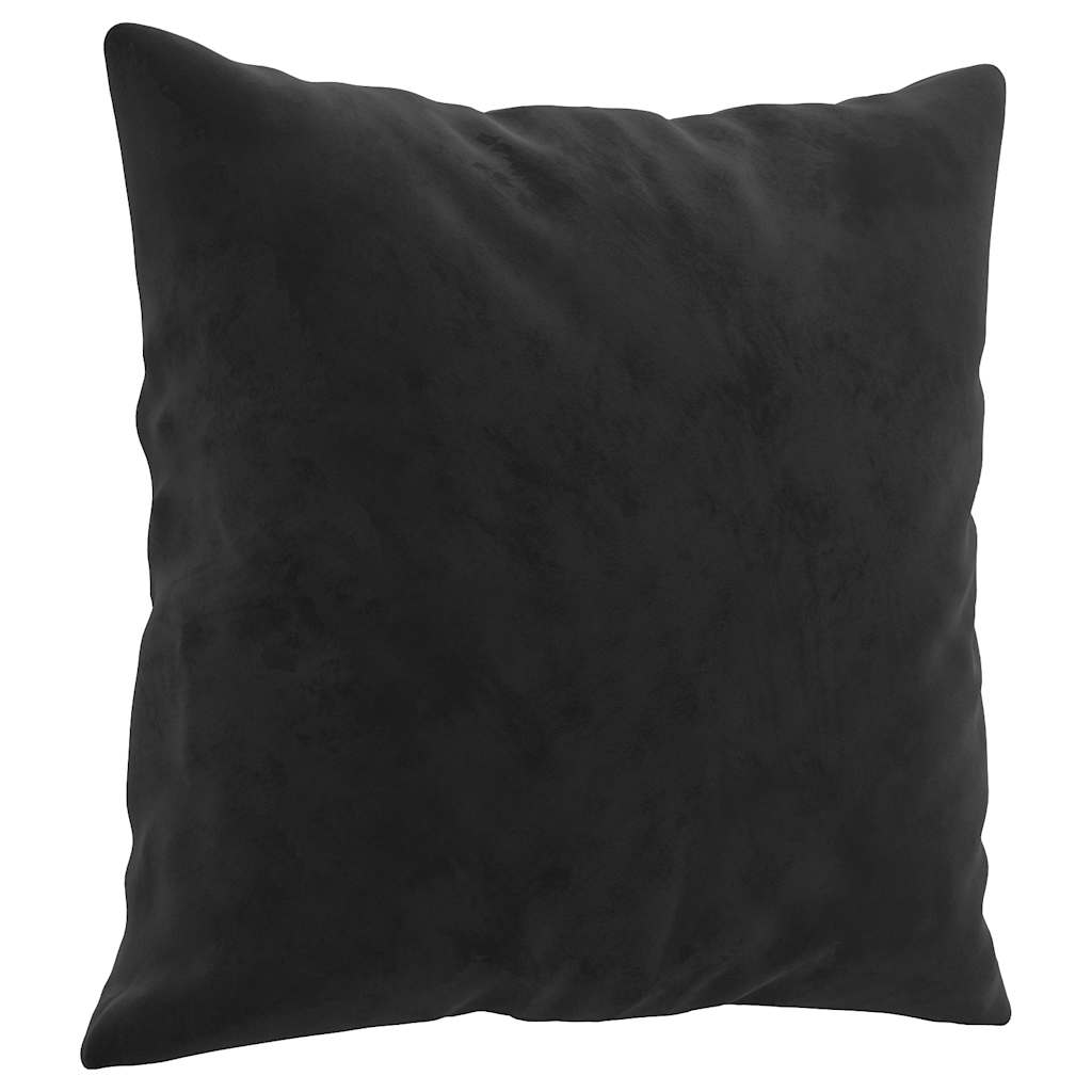 vidaXL 2-osobowa sofa z poduszkami, czarna, 140 cm, aksamit