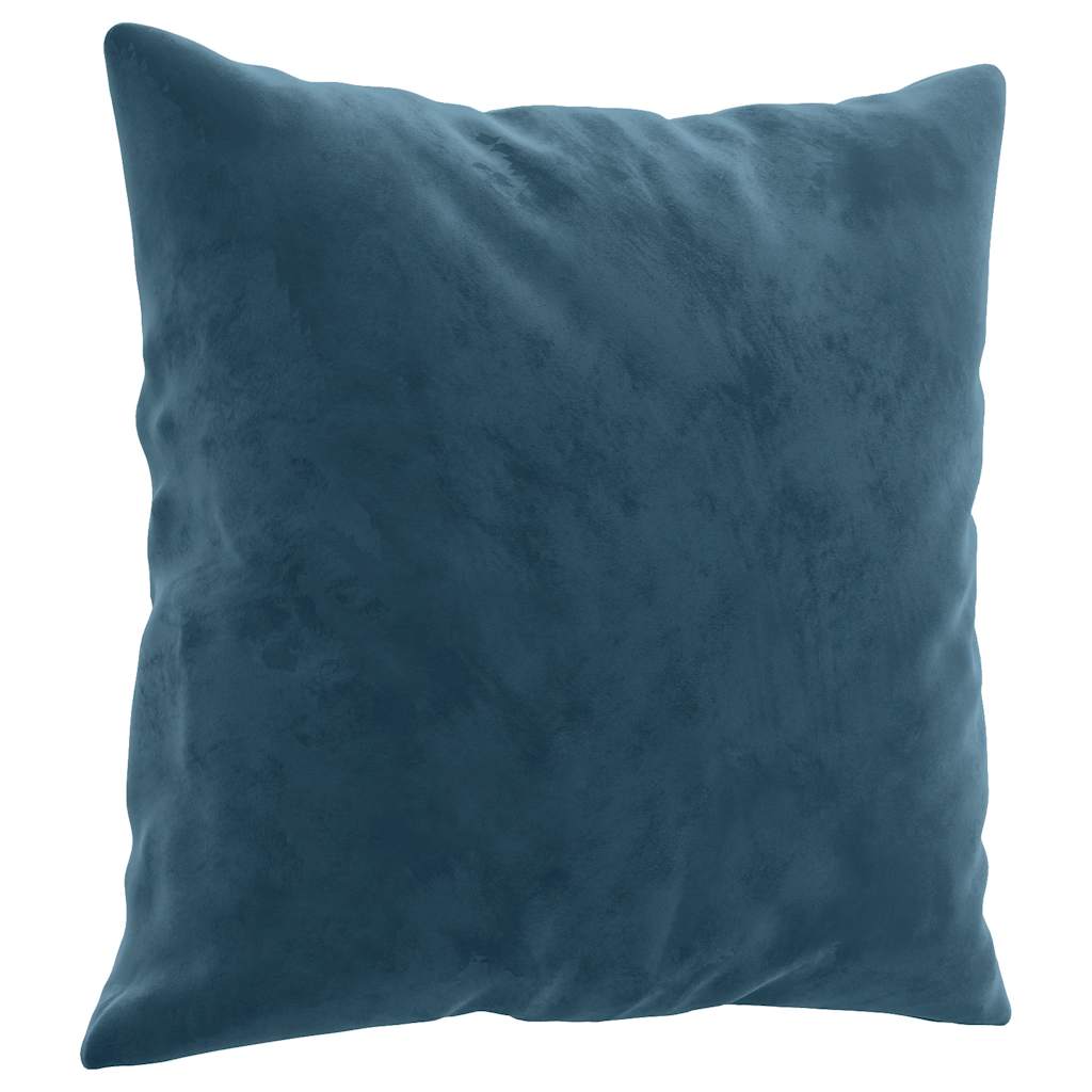 vidaXL 2-osobowa sofa z poduszkami, niebieska, 140 cm, aksamit
