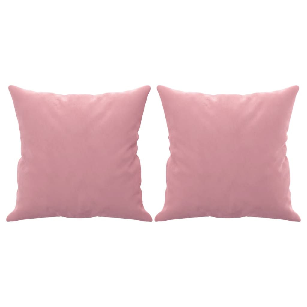 vidaXL 3-osobowa sofa z poduszkami, różowa, 180 cm, aksamit