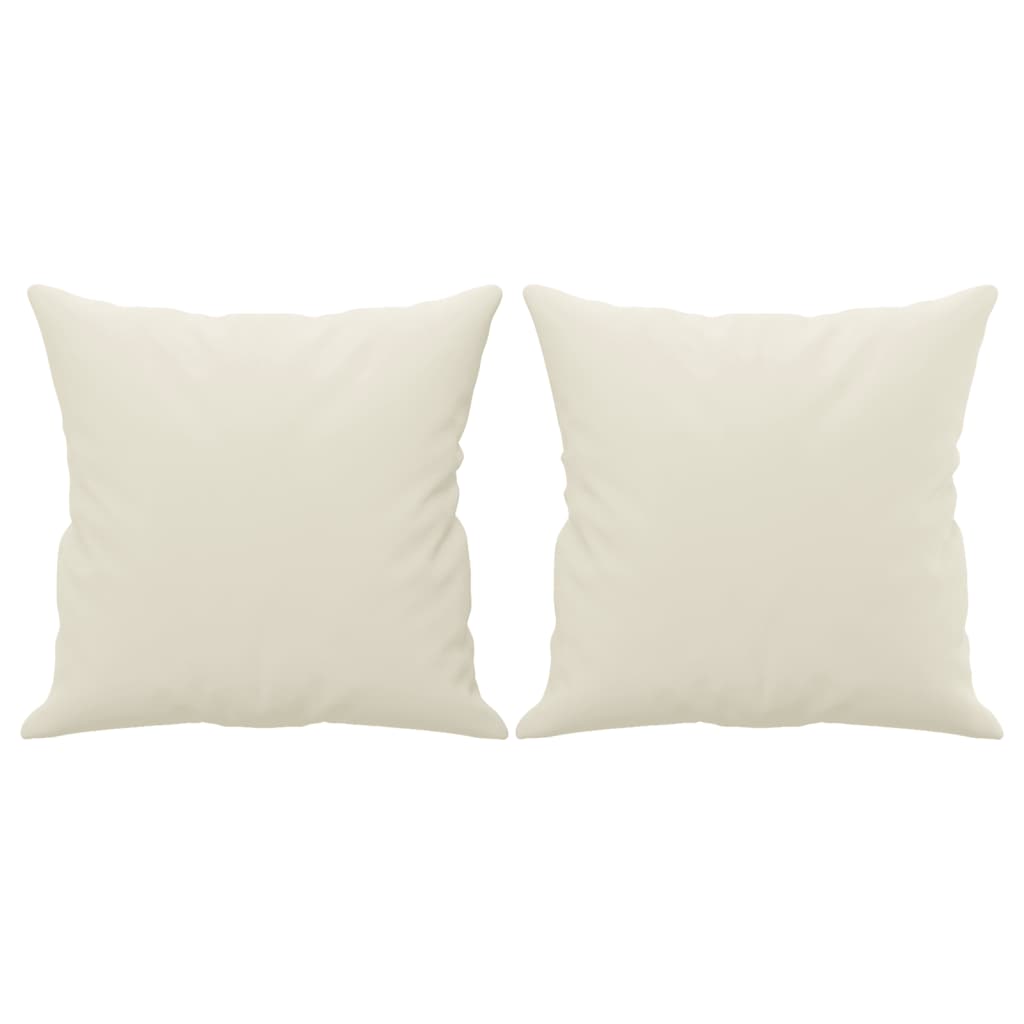 vidaXL 3-osobowa sofa z poduszkami, kremowa, 180 cm, aksamit