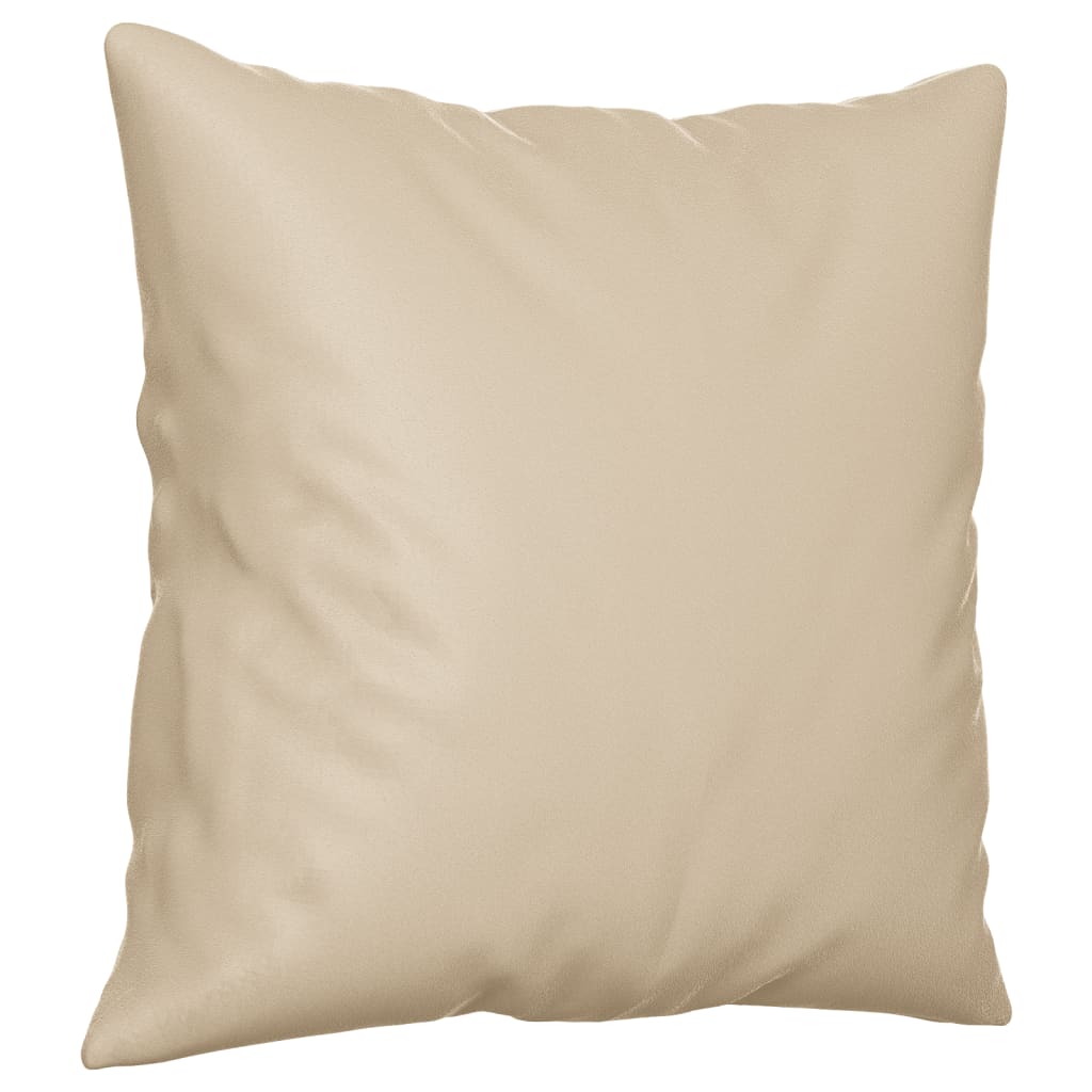 vidaXL 2-osobowa sofa z poduszkami, kremowa, 120 cm, mikrofibra
