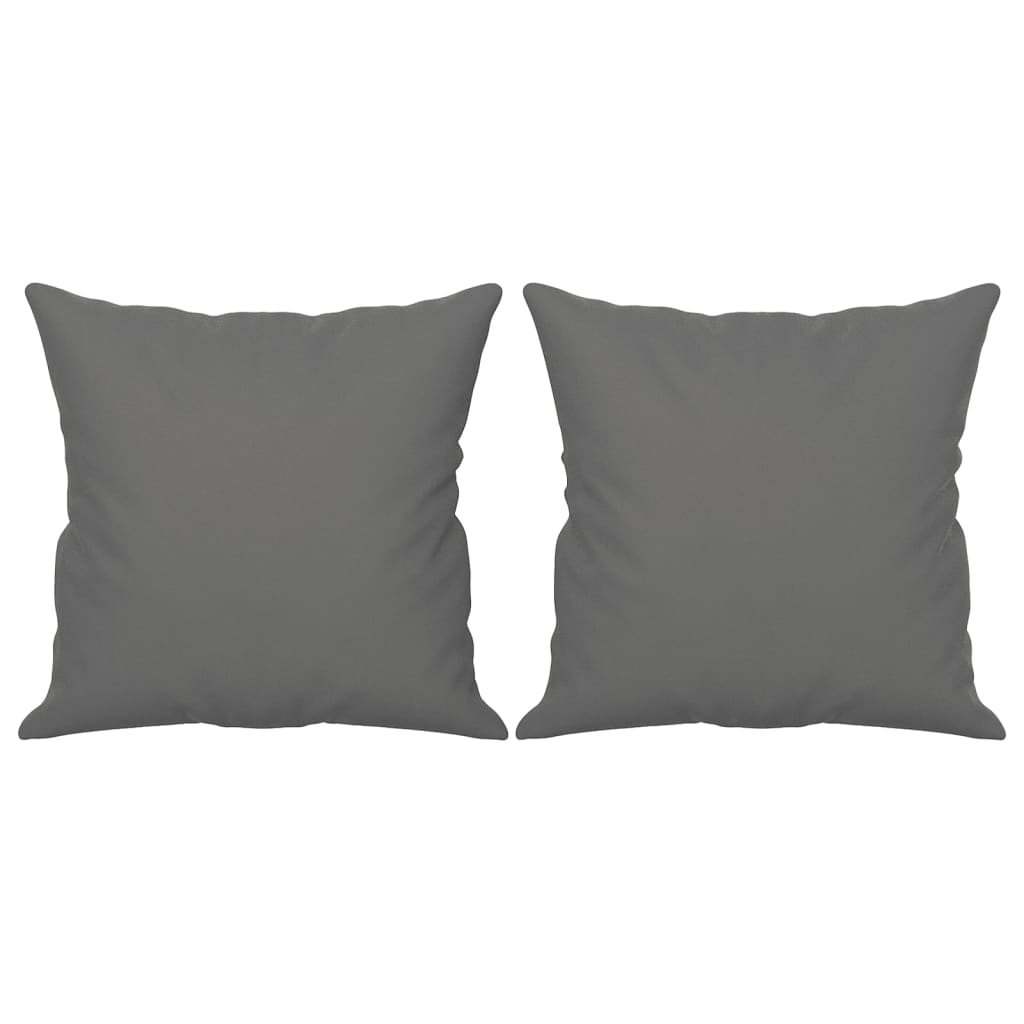 vidaXL 2-osobowa sofa z poduszkami, ciemnoszara, 140 cm, mikrofibra