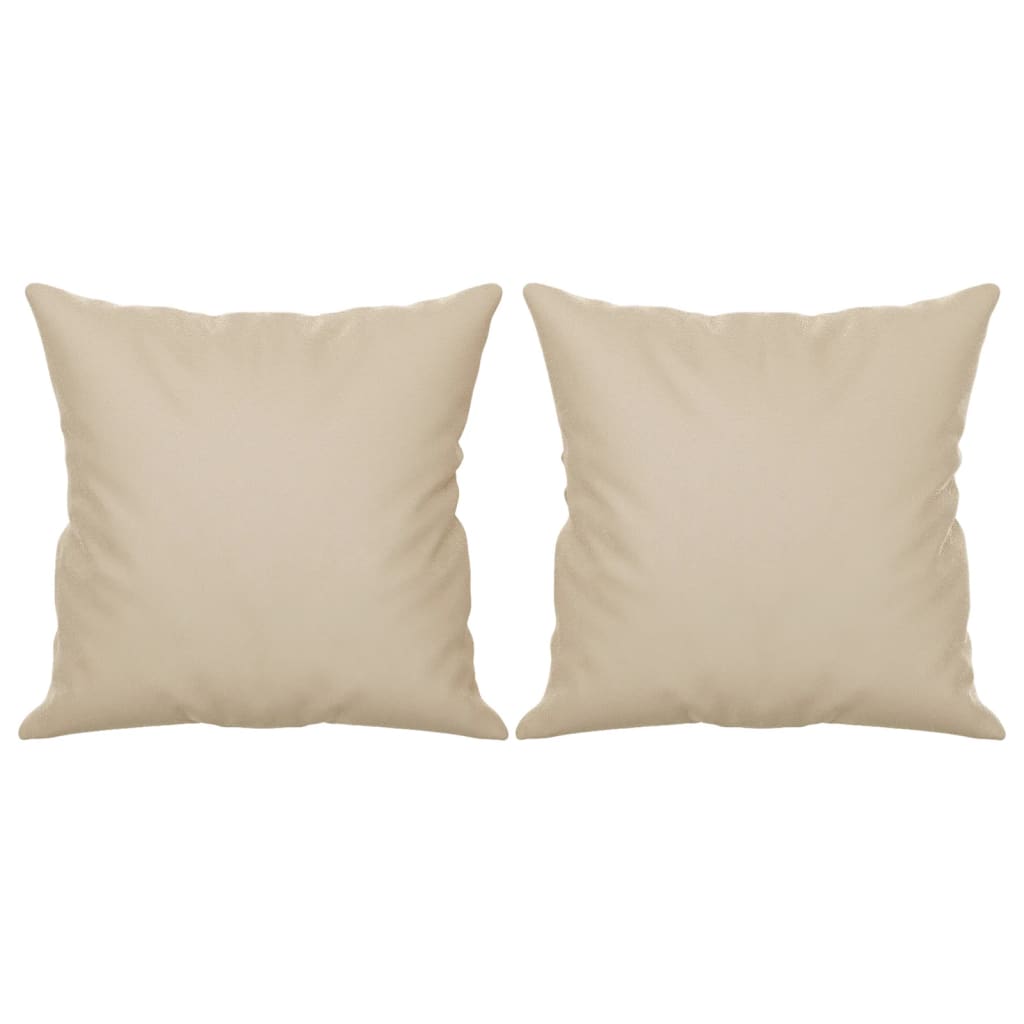 vidaXL 3-osobowa sofa z poduszkami, kremowa, 180 cm, mikrofibra
