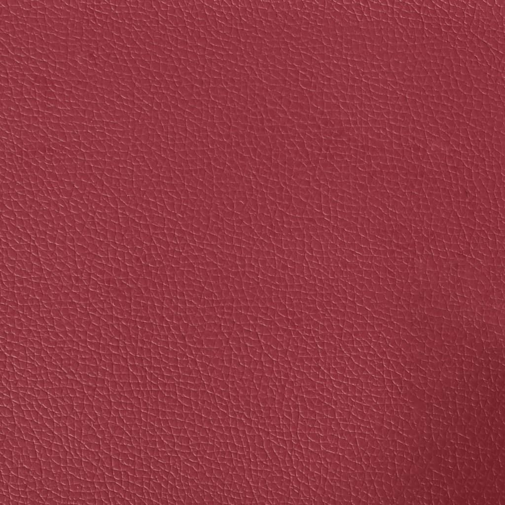 vidaXL 2-os. sofa z poduszkami, winna czerwień, 120 cm, sztuczna skóra