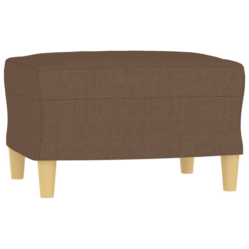 vidaXL Fotel z podnóżkiem, brązowy, 60 cm, obity tkaniną