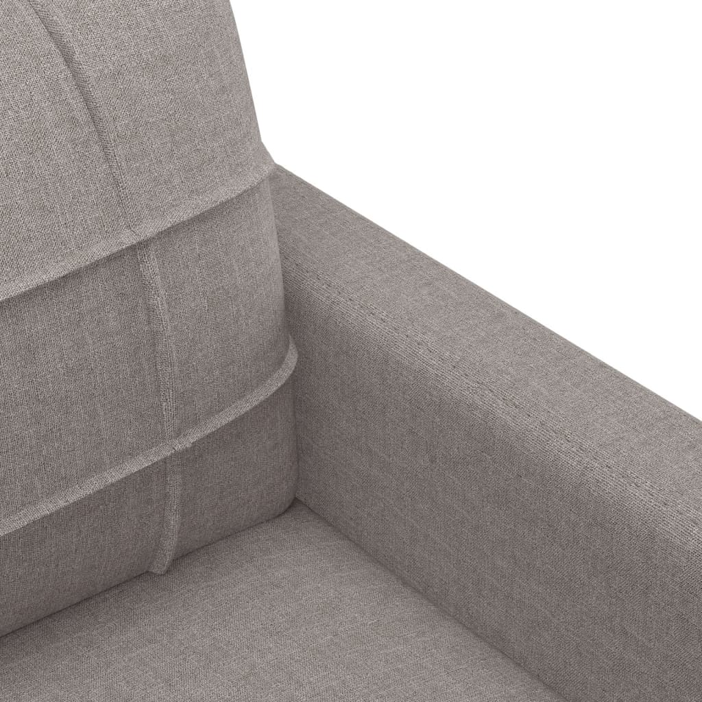 vidaXL 3-częściowy komplet wypoczynkowy z poduszkami, taupe, tkanina