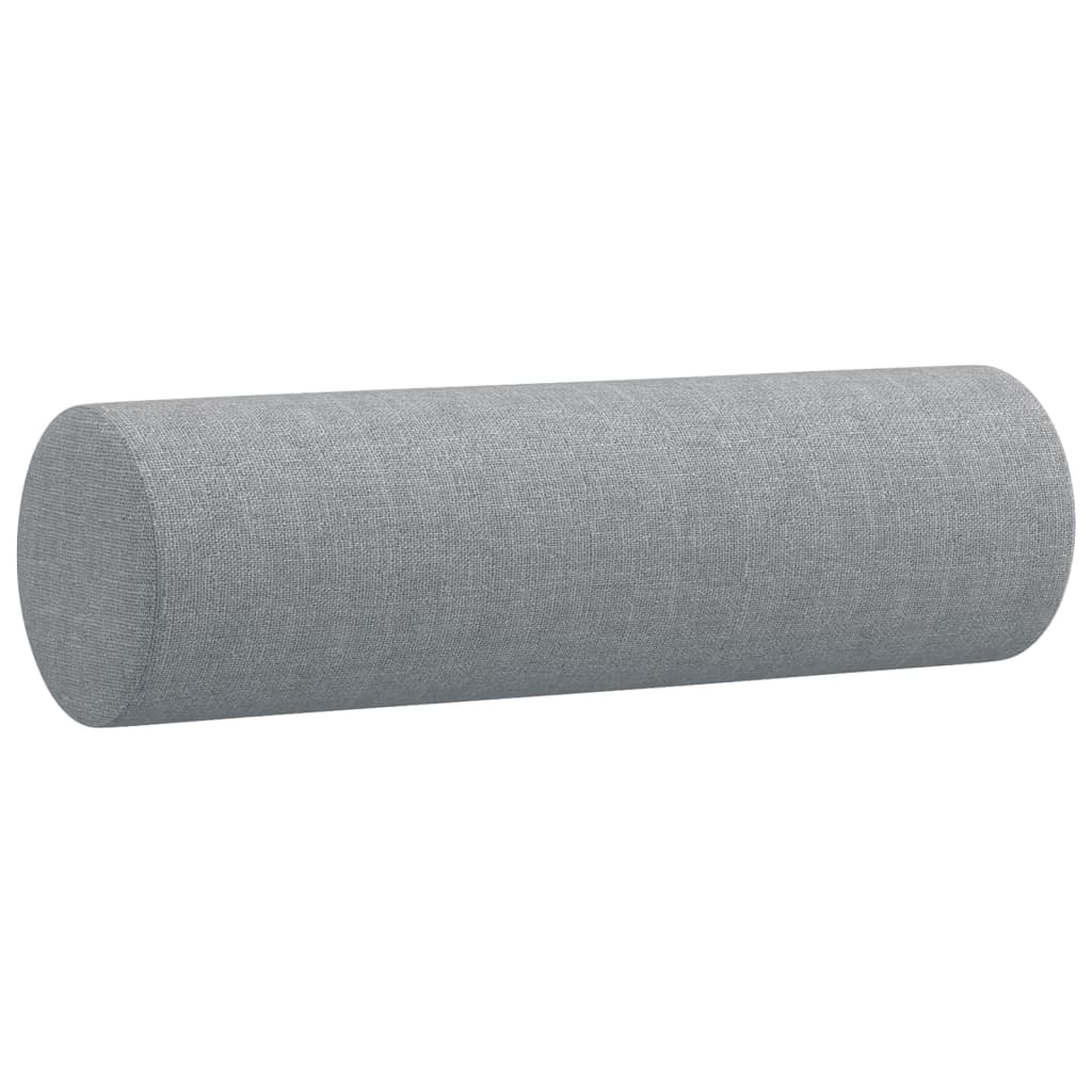 vidaXL 4-cz. komplet wypoczynkowy z poduszkami, jasnoszary, tkanina