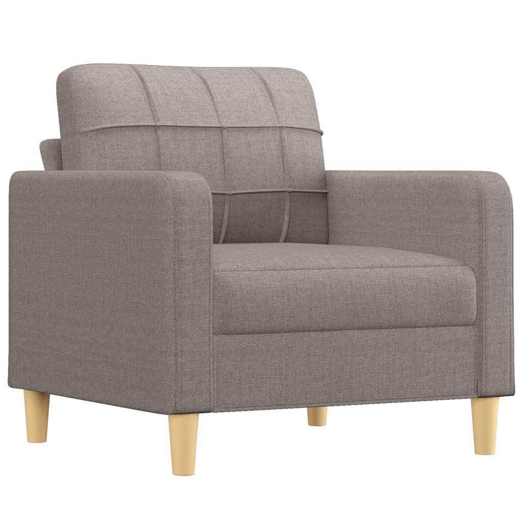 vidaXL 4-cz. komplet wypoczynkowy z poduszkami, taupe, tkanina