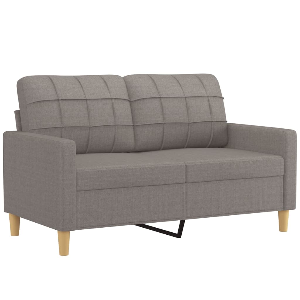 vidaXL 2-cz. komplet wypoczynkowy z poduszkami, taupe, tkanina