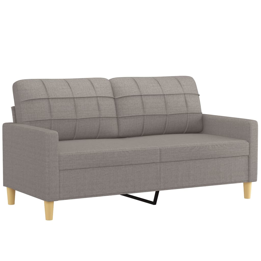 vidaXL 2-cz. komplet wypoczynkowy z poduszkami, taupe, tkanina