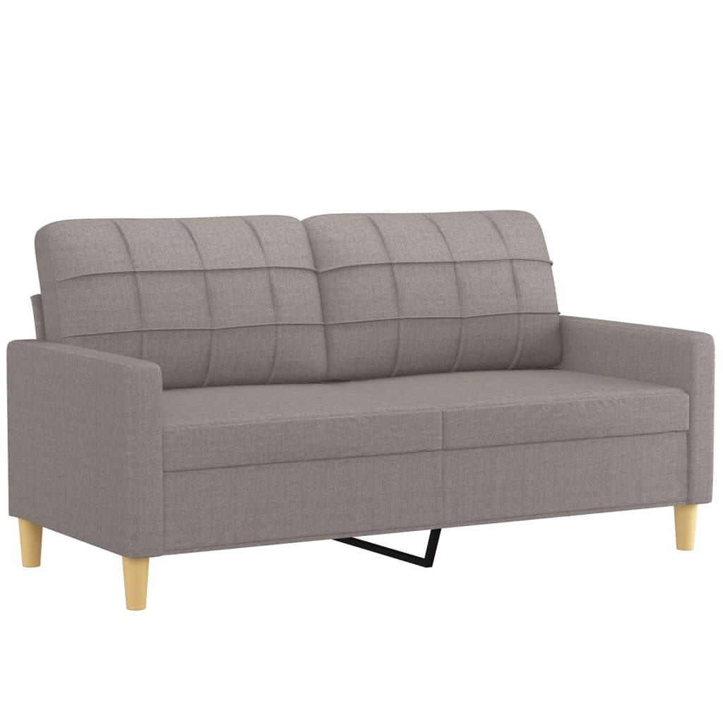 vidaXL 2-cz. komplet wypoczynkowy z poduszkami, taupe, tkanina