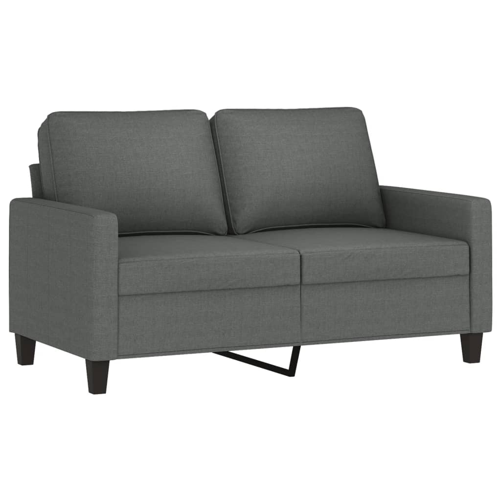 vidaXL 2-częściowy komplet wypoczynkowy, obity tkaniną, ciemnoszary