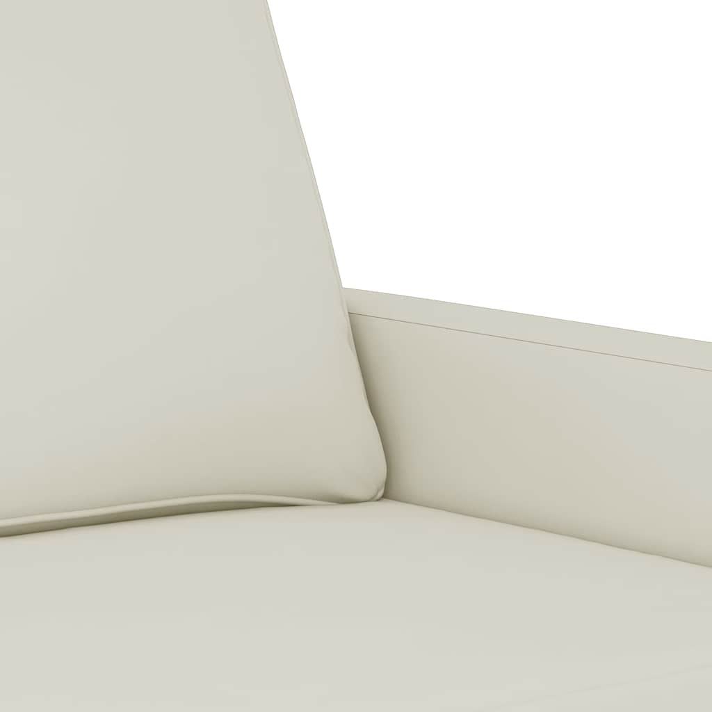 vidaXL 3-częściowy komplet wypoczynkowy, obity aksamitem, kremowa