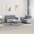 vidaXL 2-częściowy komplet wypoczynkowy, obity tkaniną, jasnoszary