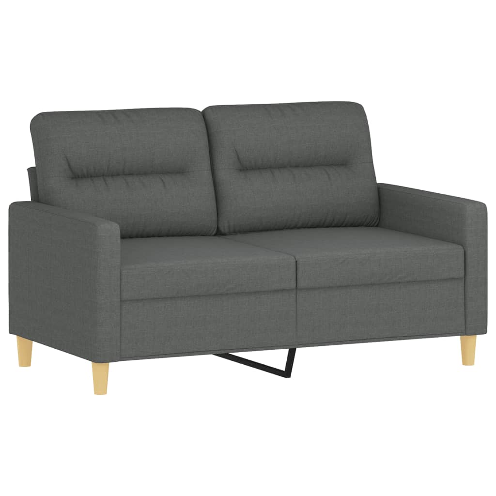 vidaXL 3-częściowy komplet wypoczynkowy, obity tkaniną, ciemnoszary