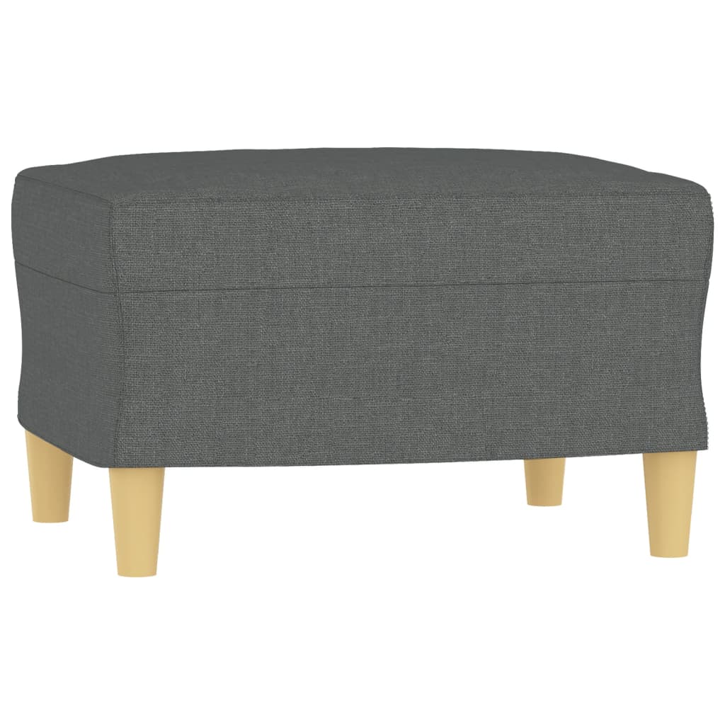vidaXL 3-częściowy komplet wypoczynkowy, obity tkaniną, ciemnoszary