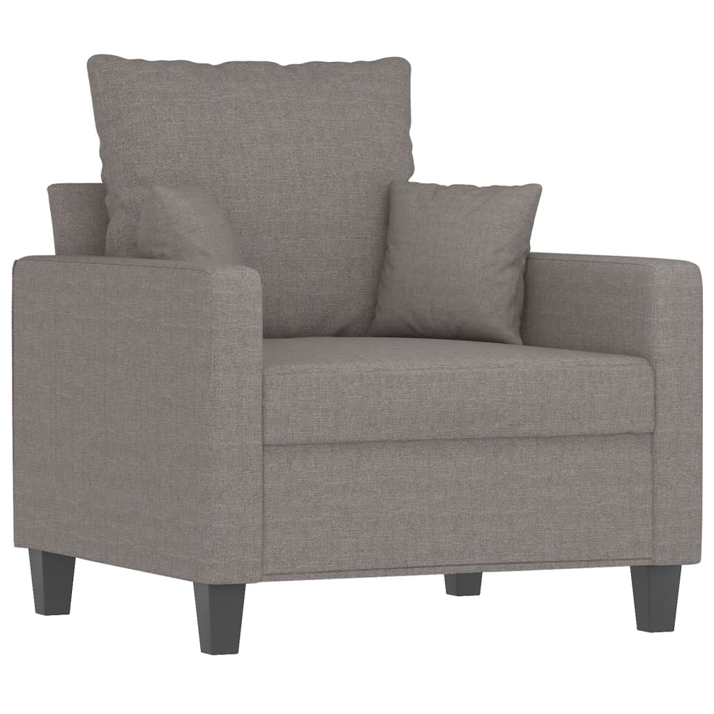 vidaXL 4-cz. komplet wypoczynkowy z poduszkami, taupe, tkanina
