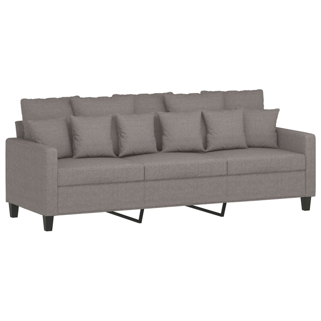 vidaXL 4-cz. komplet wypoczynkowy z poduszkami, taupe, tkanina