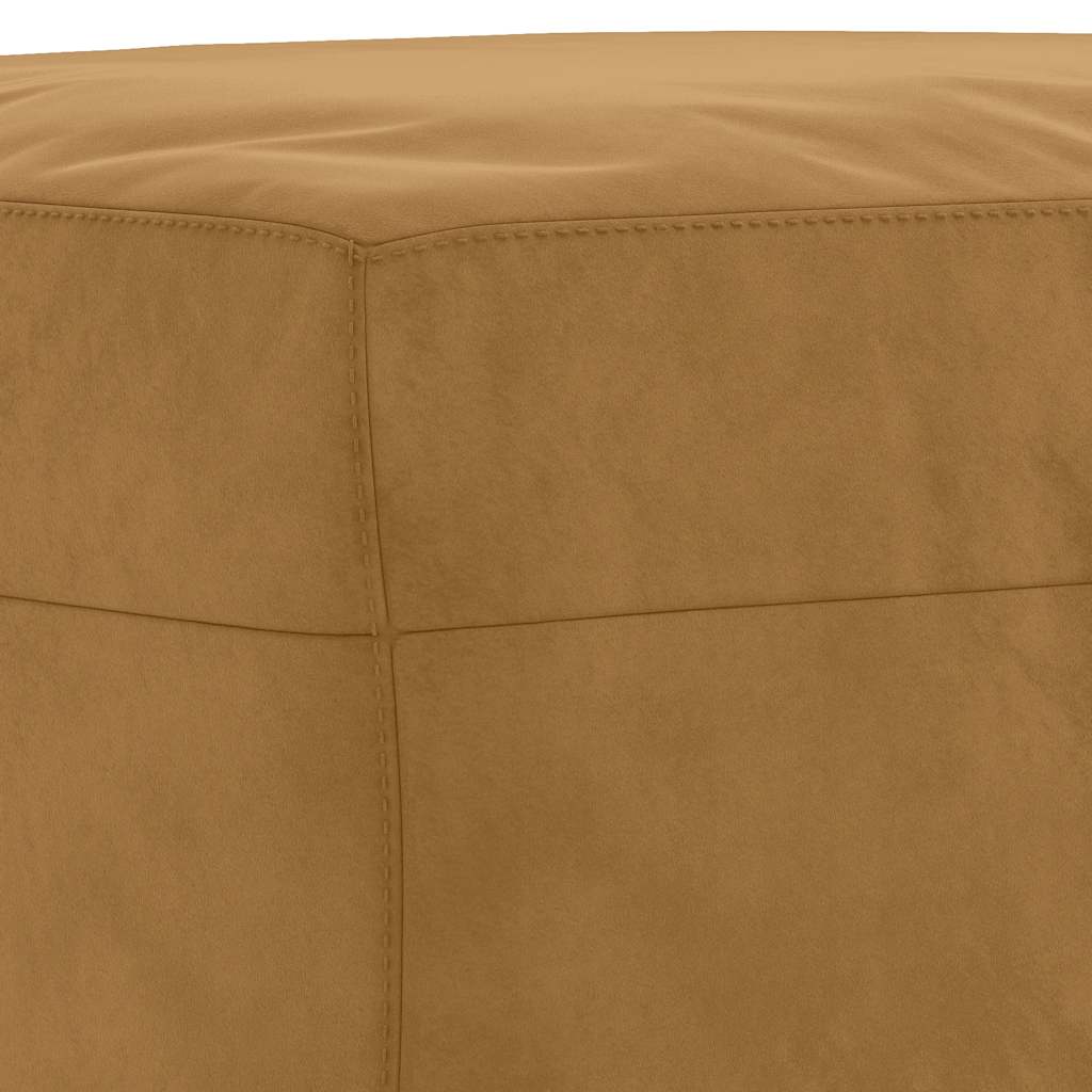 vidaXL 4-cz. komplet wypoczynkowy z poduszkami, brązowy, aksamit