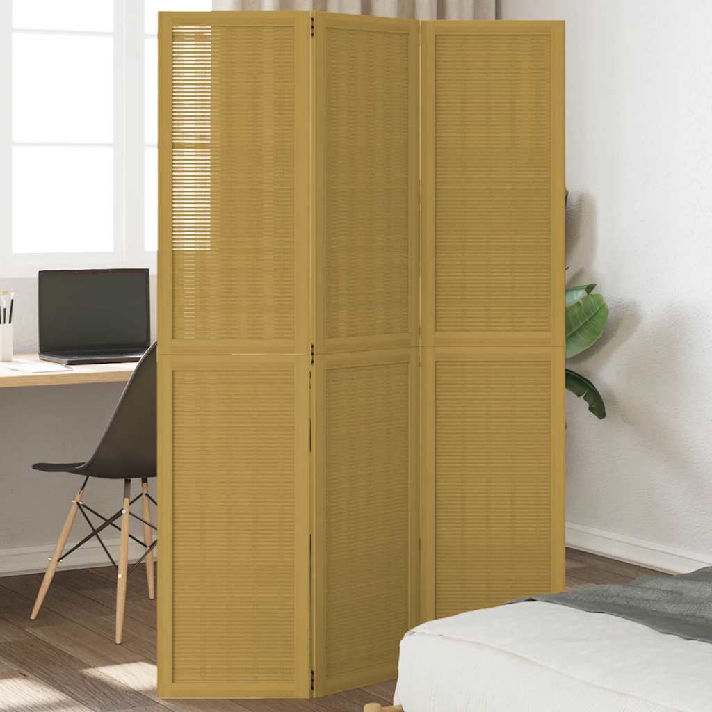 vidaXL Parawan pokojowy, 3-panelowy, lite drewno paulowni