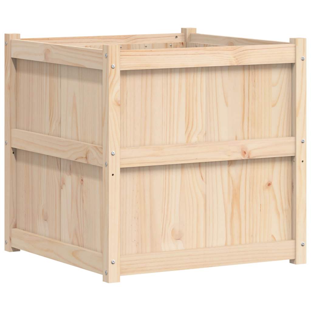vidaXL Donica ogrodowa, 70x70x70 cm, lite drewno sosnowe