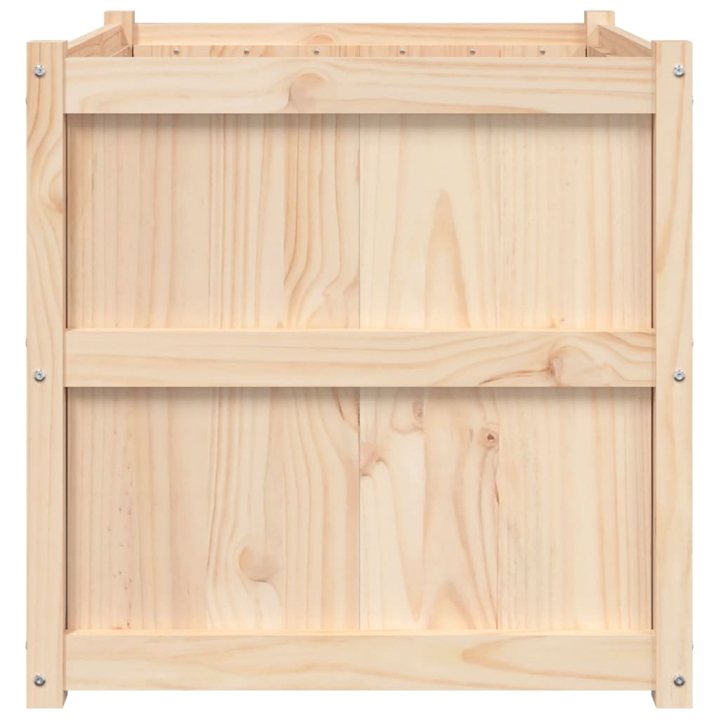 vidaXL Donica ogrodowa, 70x70x70 cm, lite drewno sosnowe