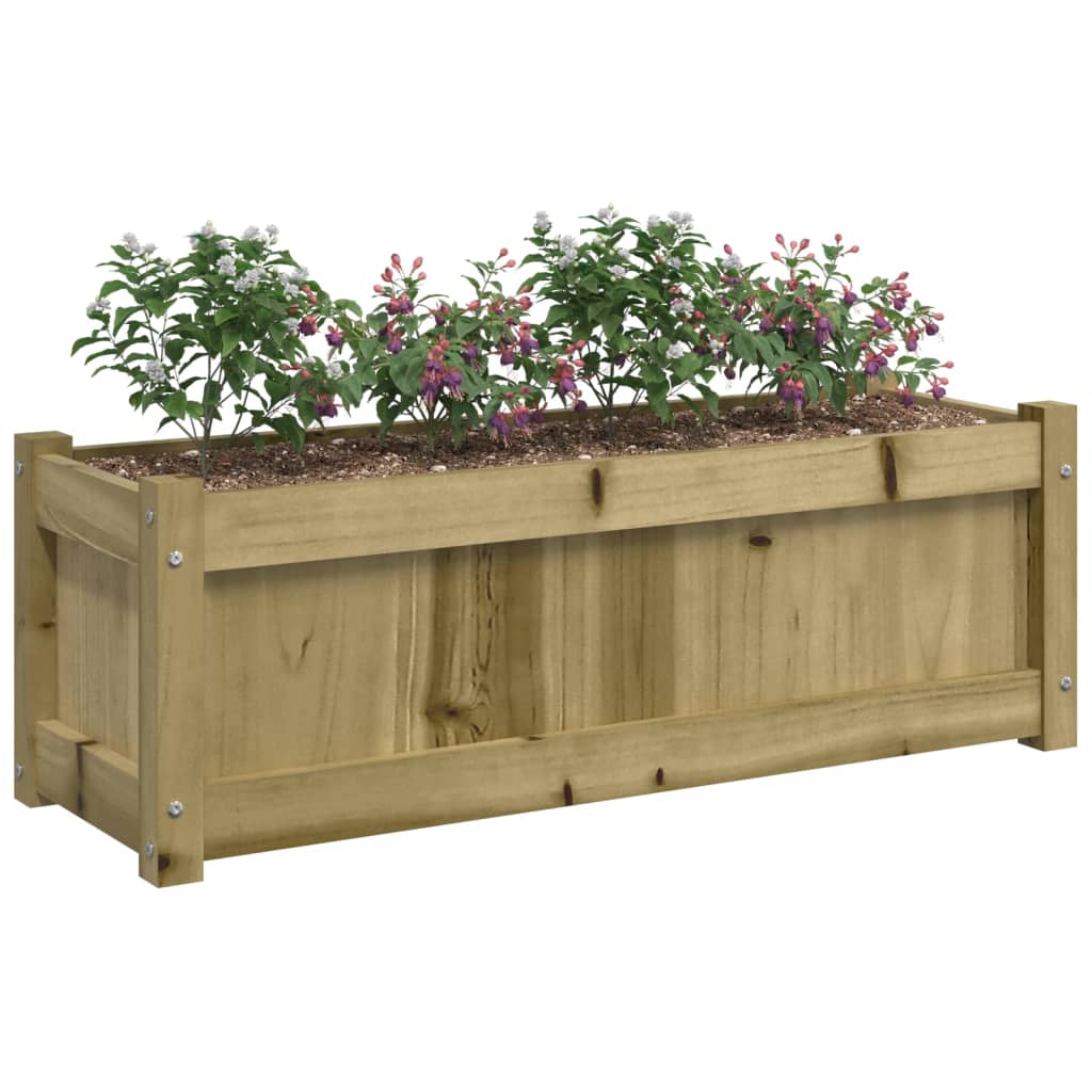 vidaXL Donica ogrodowa, 90x31x31 cm, impregnowane drewno sosnowe