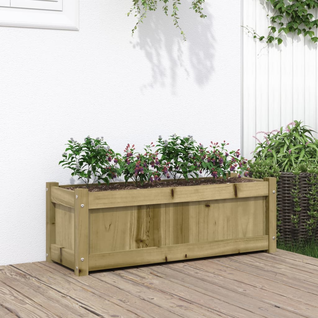 vidaXL Donica ogrodowa, 90x31x31 cm, impregnowane drewno sosnowe
