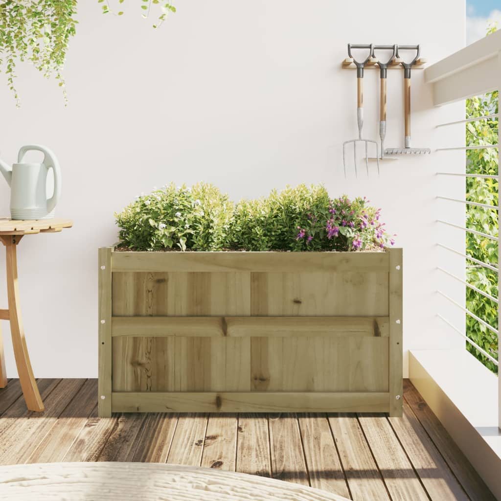 vidaXL Donica ogrodowa, 90x50x50 cm, impregnowane drewno sosnowe
