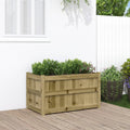 vidaXL Donica ogrodowa, 90x50x50 cm, impregnowane drewno sosnowe