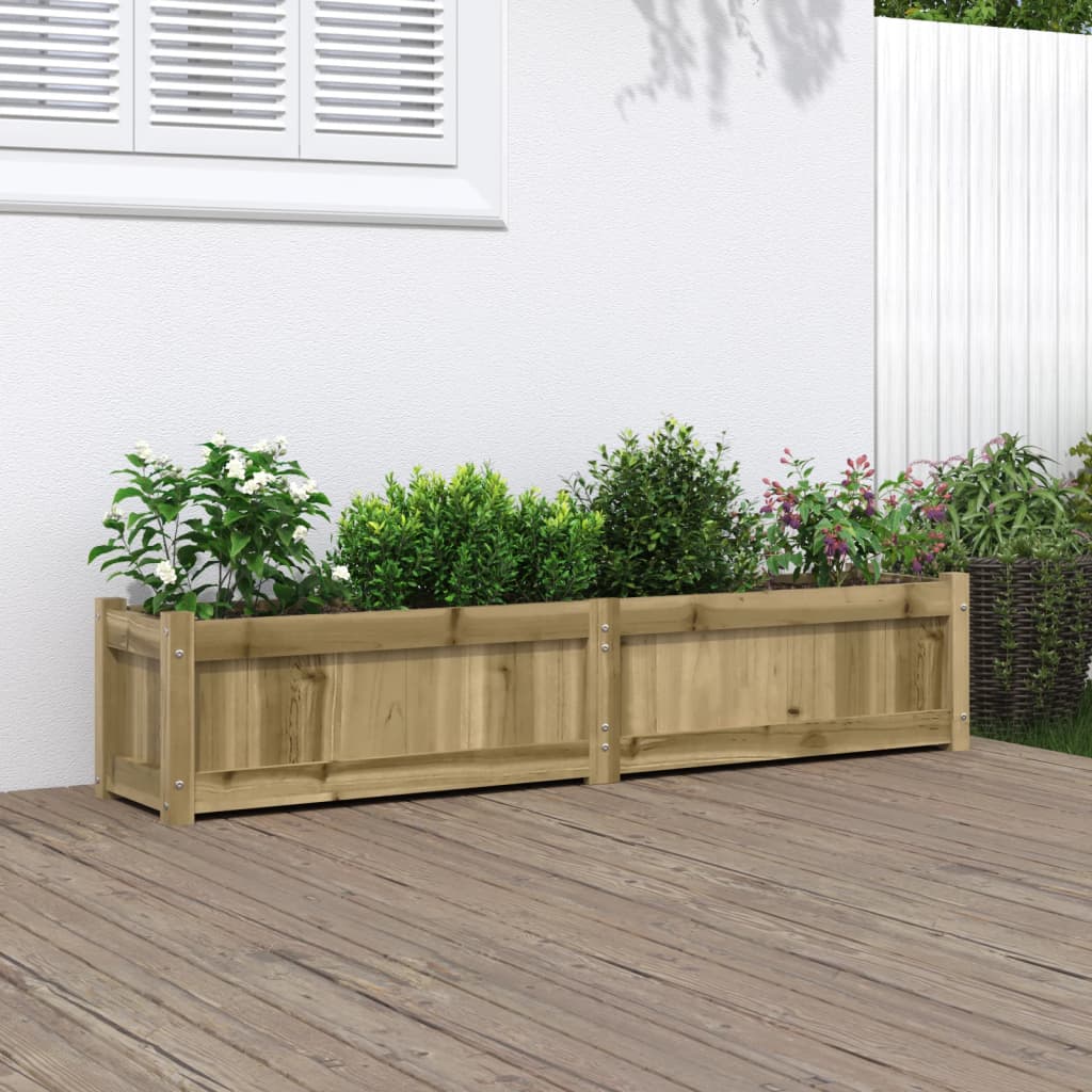 vidaXL Donica ogrodowa, 150x31x31 cm, impregnowane drewno sosnowe