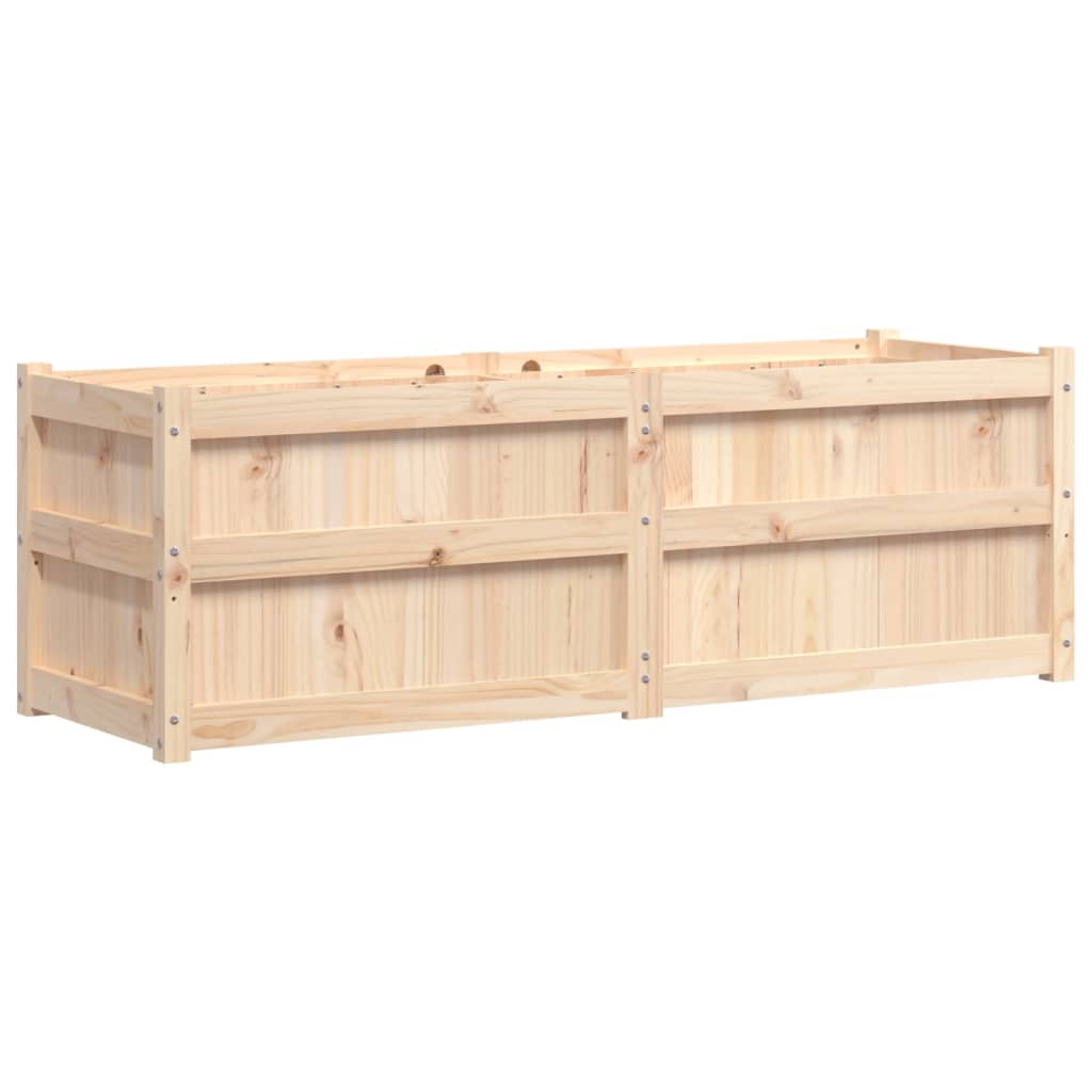 vidaXL Donica ogrodowa, 150x50x50 cm, lite drewno sosnowe