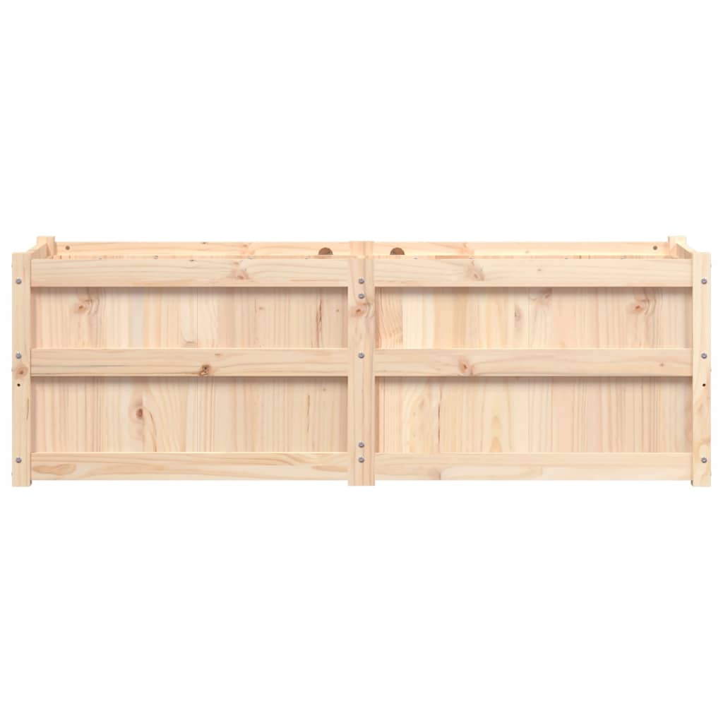 vidaXL Donica ogrodowa, 150x50x50 cm, lite drewno sosnowe