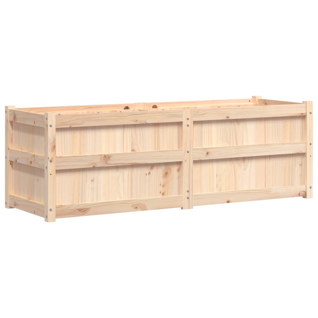 vidaXL Donica ogrodowa, 150x50x50 cm, lite drewno sosnowe