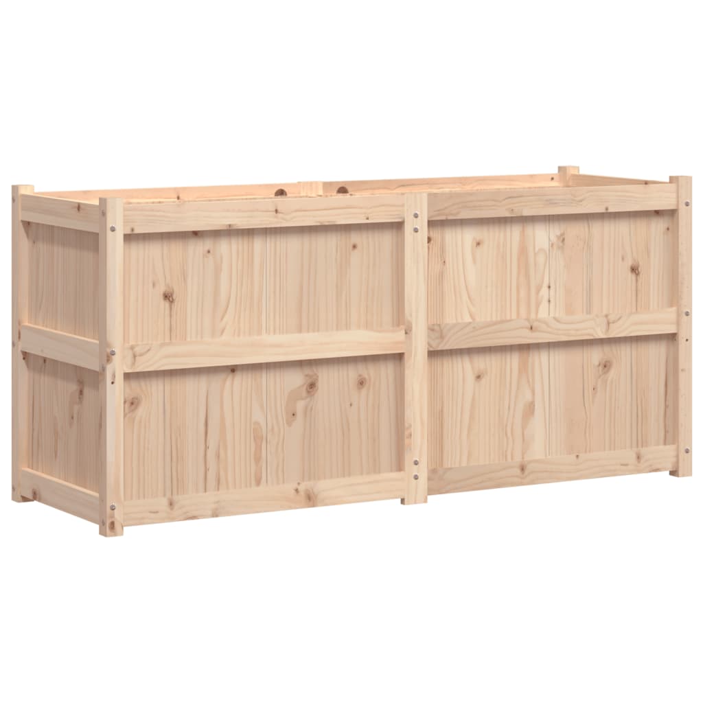 vidaXL Donica ogrodowa, 150x50x70 cm, lite drewno sosnowe