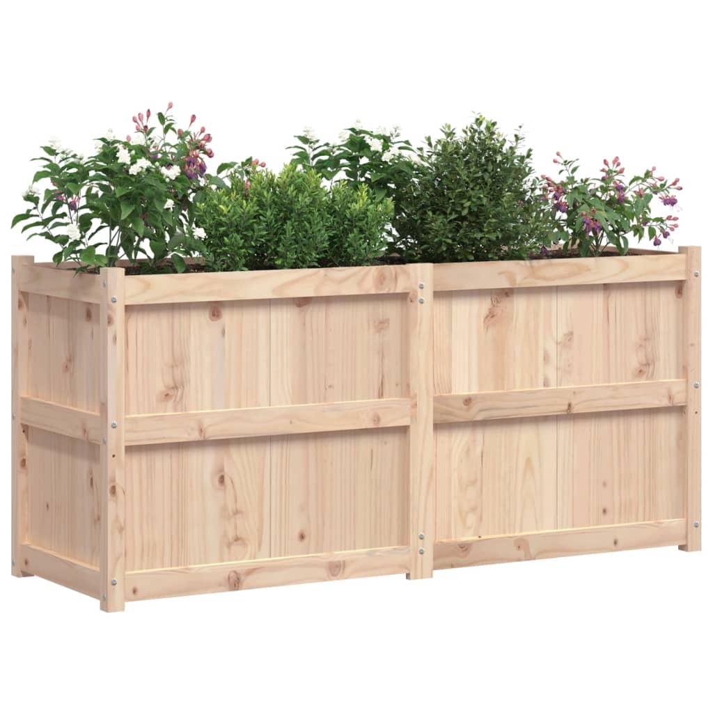 vidaXL Donica ogrodowa, 150x50x70 cm, lite drewno sosnowe