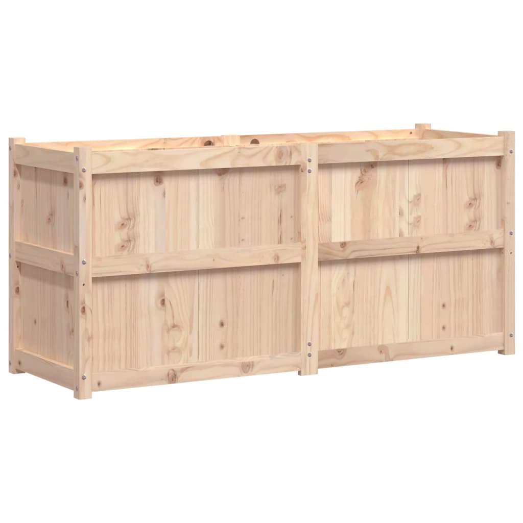 vidaXL Donica ogrodowa, 150x50x70 cm, lite drewno sosnowe