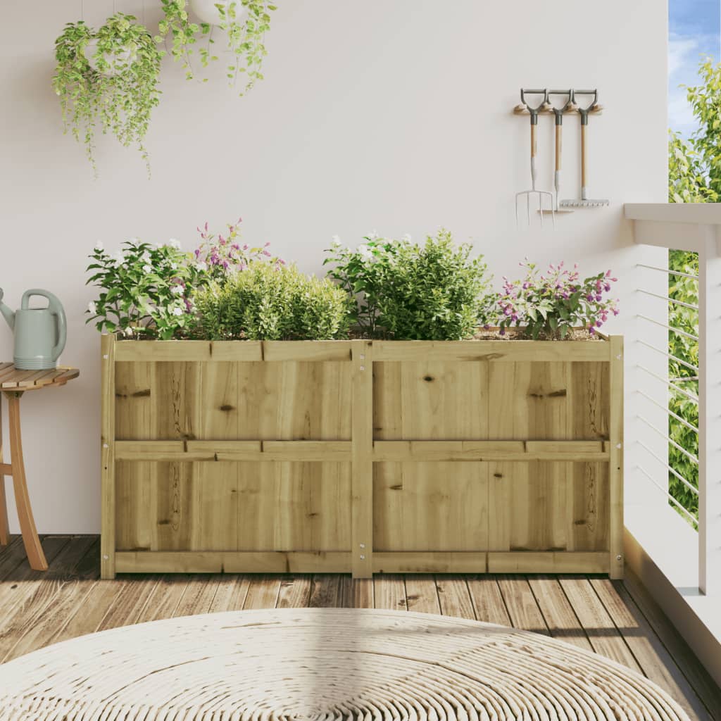 vidaXL Donica ogrodowa, 150x50x70 cm, impregnowane drewno sosnowe