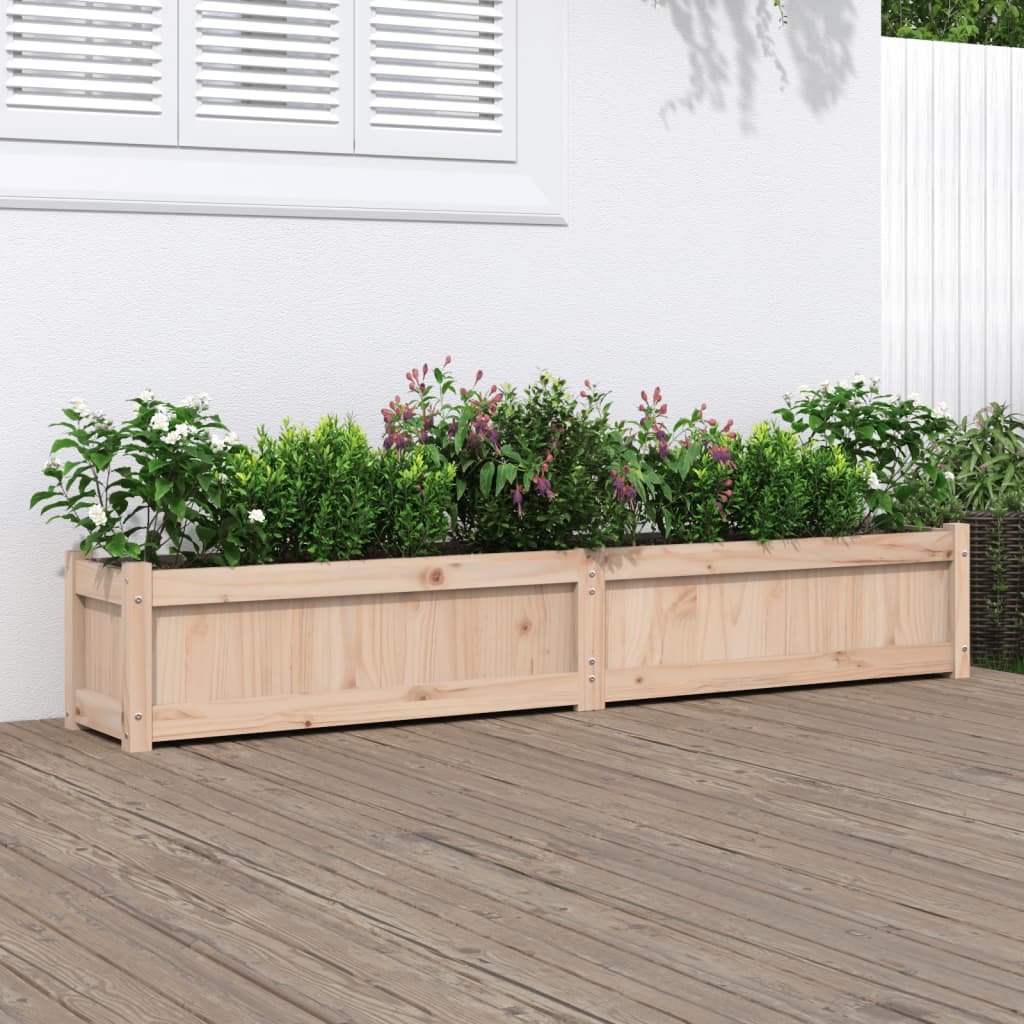 vidaXL Donica ogrodowa, 180x31x31 cm, lite drewno sosnowe