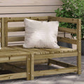 vidaXL Ogrodowa sofa narożna, 70x70x67 cm, impregnowane drewno sosnowe