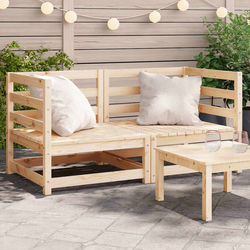 vidaXL Ogrodowe sofy narożne, 2 szt., 70x70x67 cm, lite drewno sosnowe