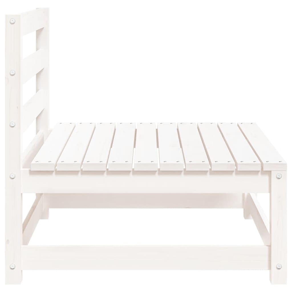 vidaXL Sofa ogrodowa bez podłokietników, biała, 70x70x67 cm, sosnowa