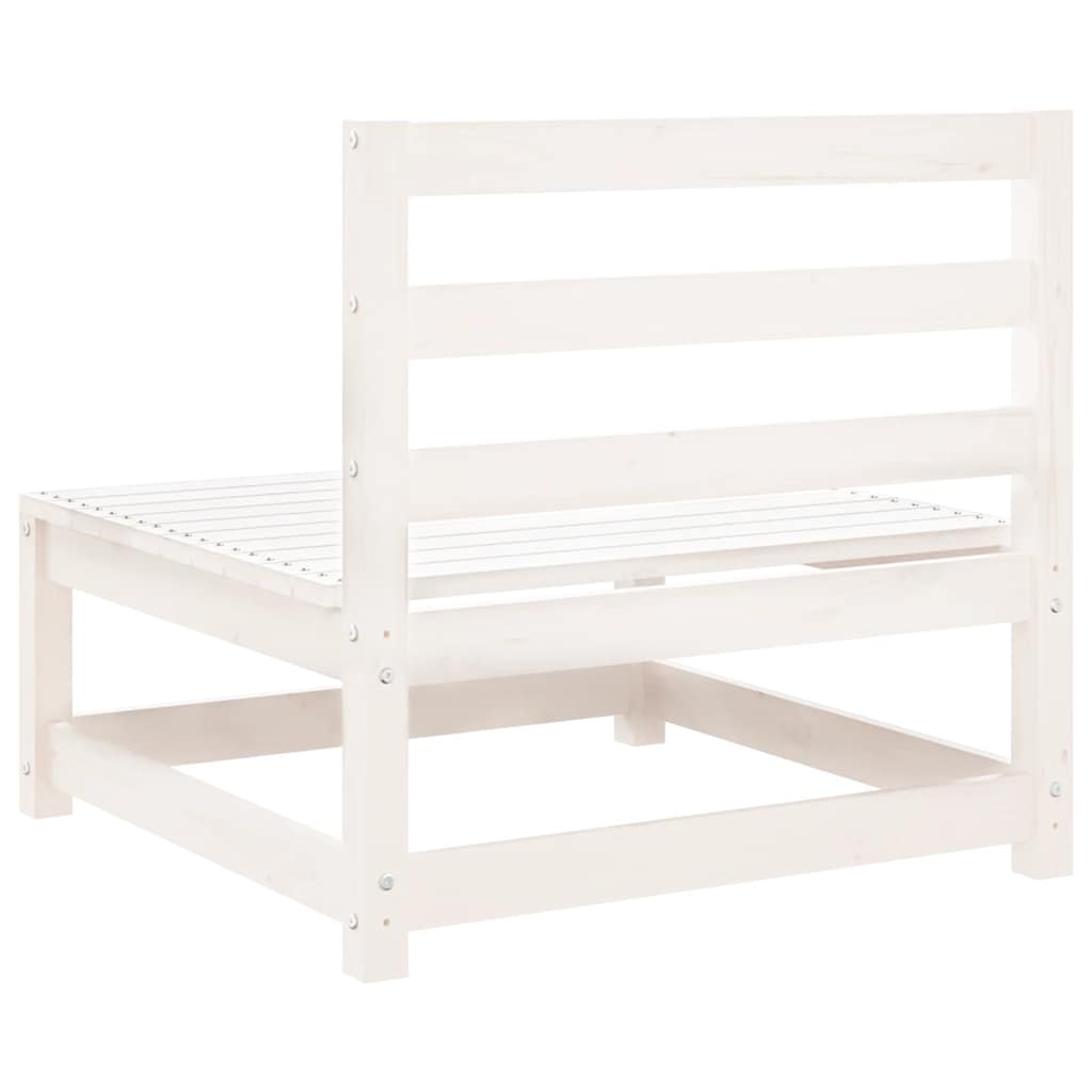 vidaXL Sofa ogrodowa bez podłokietników, biała, 70x70x67 cm, sosnowa