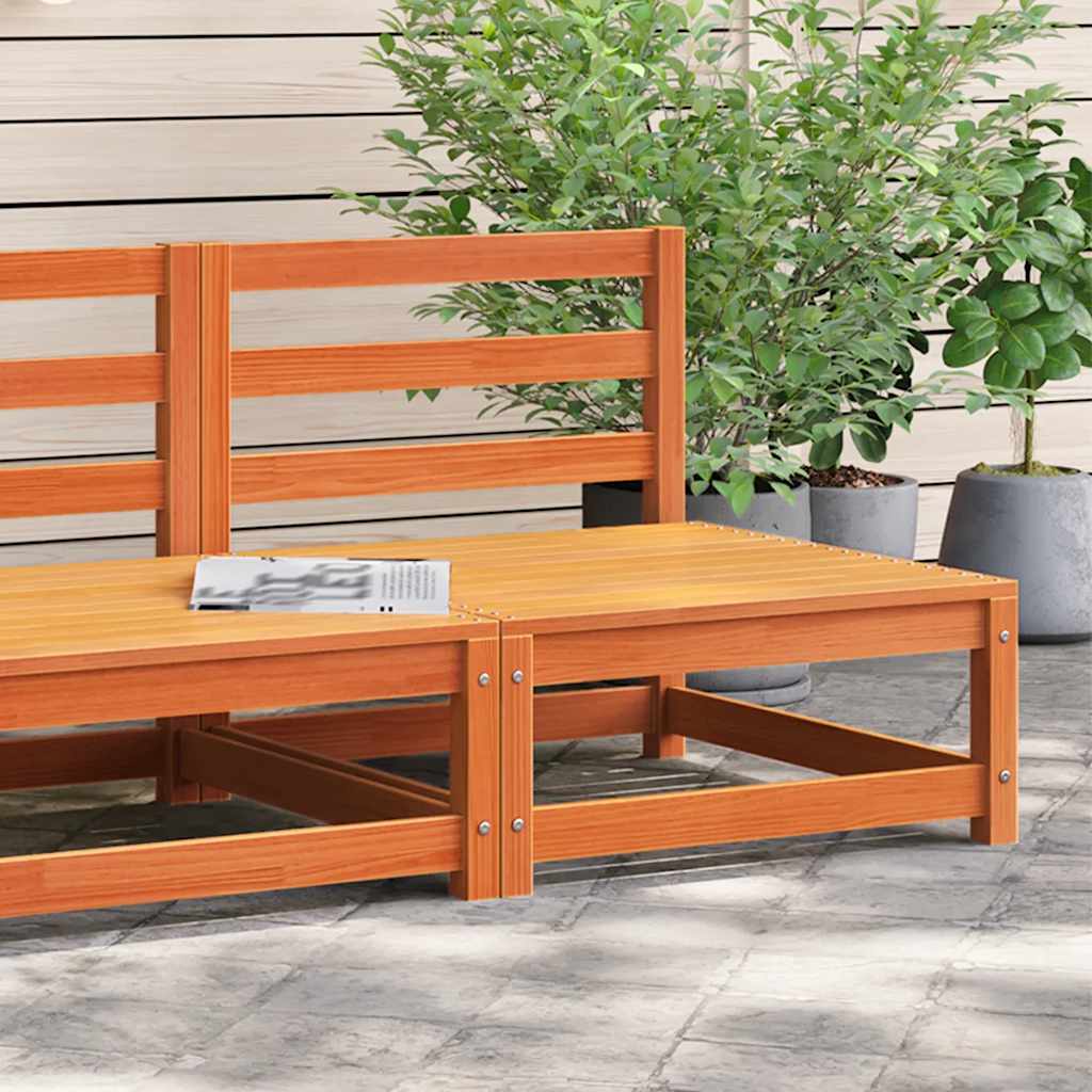vidaXL Sofa ogrodowa bez podłokietników, woskowy brąz, 70x70x67 cm