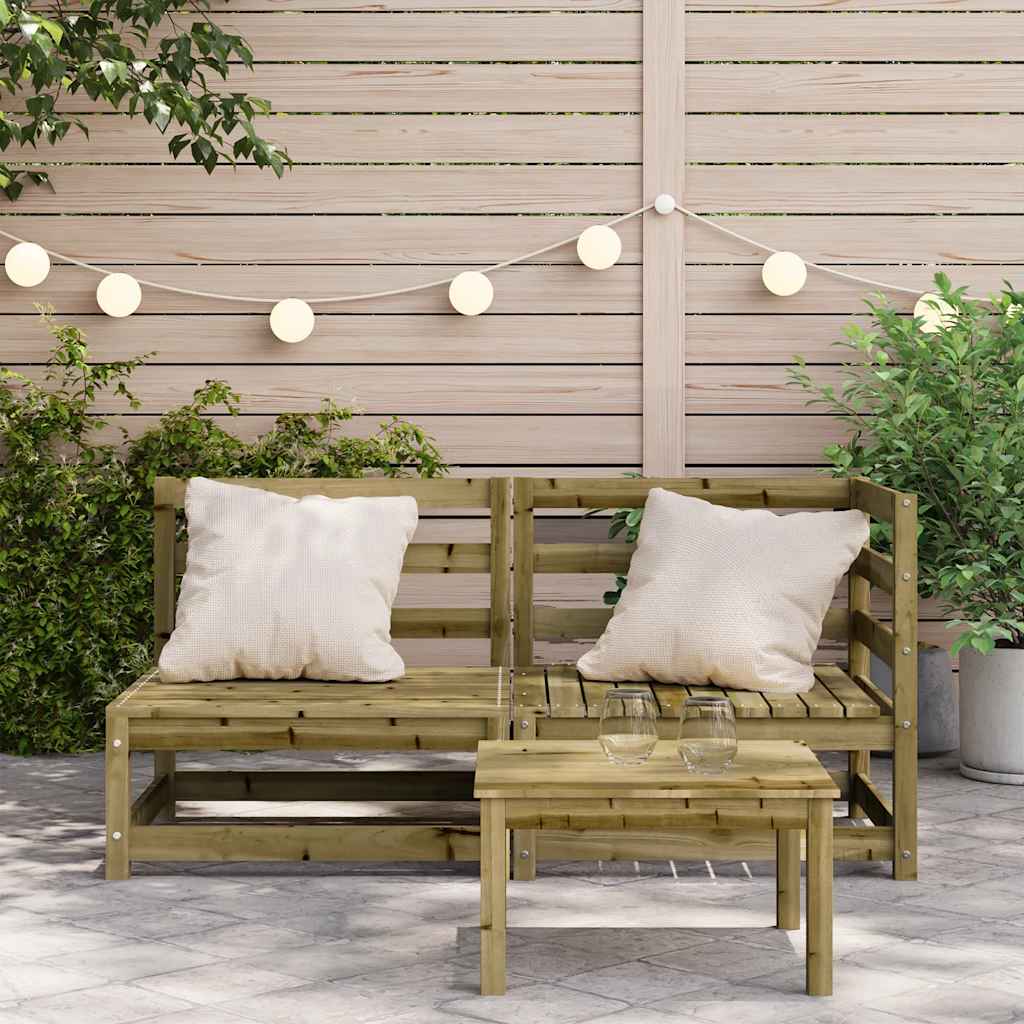vidaXL Ogrodowa sofa 2-osobowa, impregnowane drewno sosnowe