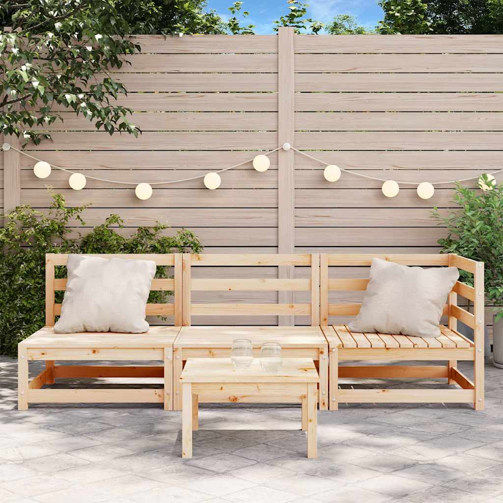 vidaXL Ogrodowa sofa 3-osobowa, lite drewno sosnowe