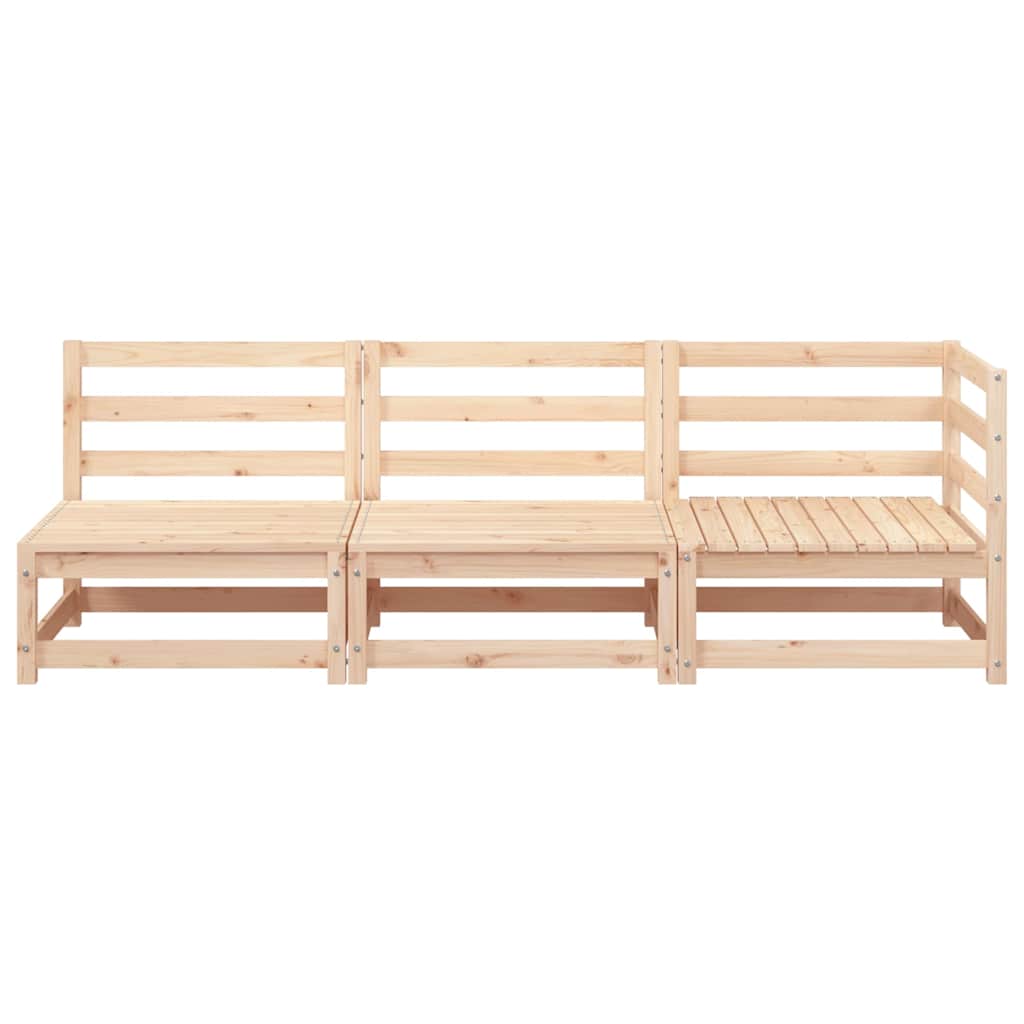 vidaXL Ogrodowa sofa 3-osobowa, lite drewno sosnowe
