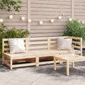 vidaXL Ogrodowa sofa 3-osobowa, lite drewno sosnowe