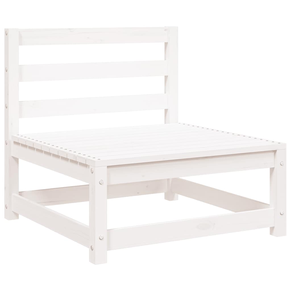 vidaXL Ogrodowa sofa 3-osobowa, biała, lite drewno sosnowe